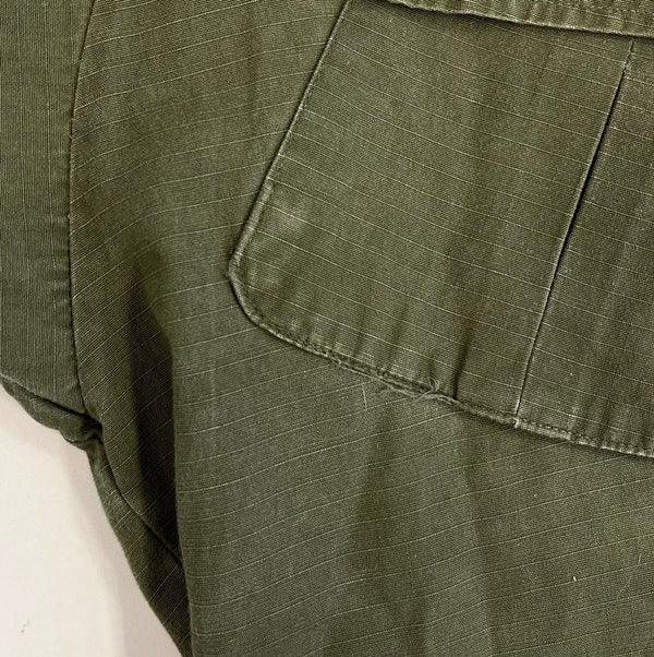 ミリタリー Military 60s 60's U.S.ARMY JUNGLE FATIGUE COAT ジャングル ファティーグ ジャケット 4th リップストップ DSA 101-69-C-1127 ジャケット カーキ Lサイズ 101MT-4438