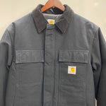 【曜日割引対象外】 カーハート Carhartt トラディショナルコート 企業ロゴ ダック ジャケット ブラック Sサイズ 201MT-4607 VB