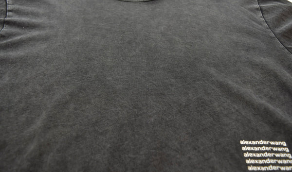 アレクサンダーワン Alexander Wang  ロゴプリント 長袖カットソー 長袖Tシャツ 黒 UCC3221537 ロンT ブラック Lサイズ 103MT-1772