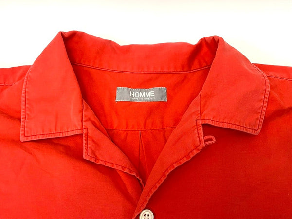 コムデギャルソン COMME des GARCONS 80's デカオム 開閉 半袖 シャツ HB020410 レッド 601MT-45