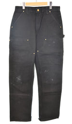 カーハート Carhartt ダブルニー ダックペインター パンツ ワークパンツ 33×34 デニム ブラック 103MB-673