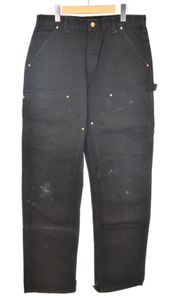 カーハート Carhartt ダブルニー ダックペインター パンツ ワークパンツ 33×34 デニム ブラック 103MB-673