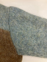 ヴィンテージ vintage 60's 60年代 Jantzen ジャンセン MADE IN USA アメリカ製 MOHAIR 毛足長 ブロック 柄モヘア カーディガン ブルー Mサイズ 101MT-3648