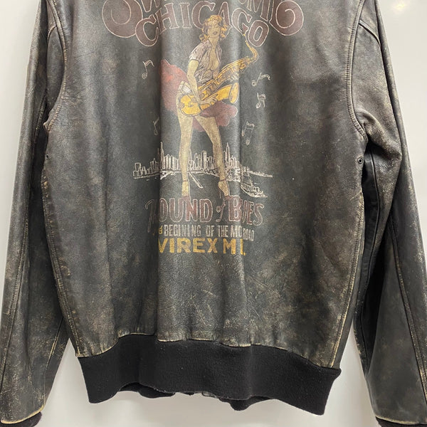 【曜日割引対象外】 アヴィレックス AVIREX A-2 レザー フライトジャケット ジャケット ブラウン 40サイズ 201MT-4518 VB