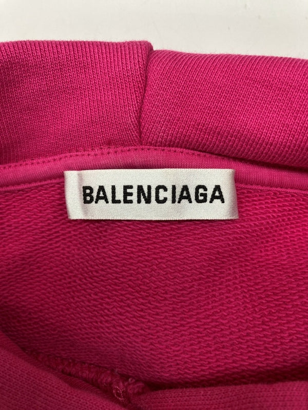 バレンシアガ BALENCIAGA 19AW BACK LOGO PULLOVER HOODIE バック ロゴ プルオーバー フーディ パーカー スウェット 570798 THV79 パーカ ロゴ ピンク Sサイズ 104MT-816