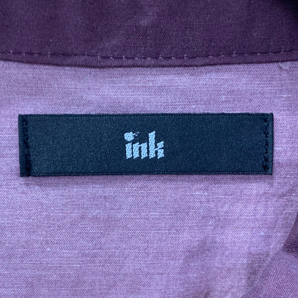 インク ink オープンカラーシャツ 半袖シャツ レッド Mサイズ 201MT-3765