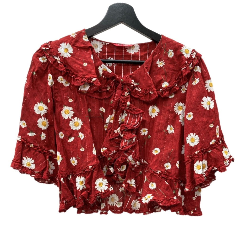 ピンクハウス PINKHOUSE ひなぎく プリント ブラウス 半袖 シャツ  