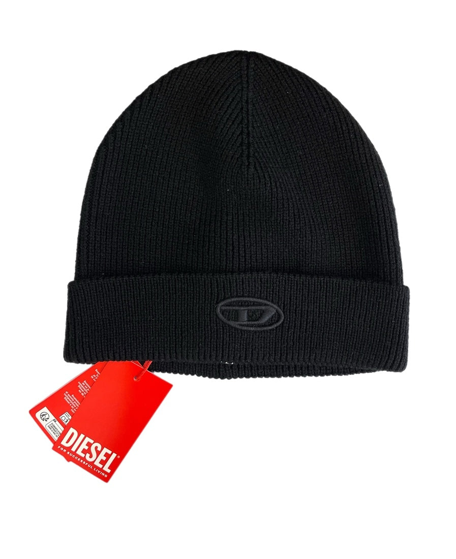 ディーゼル DIESEL オーバルロゴニット帽 黒 ビーニー FKCODERFULLYC