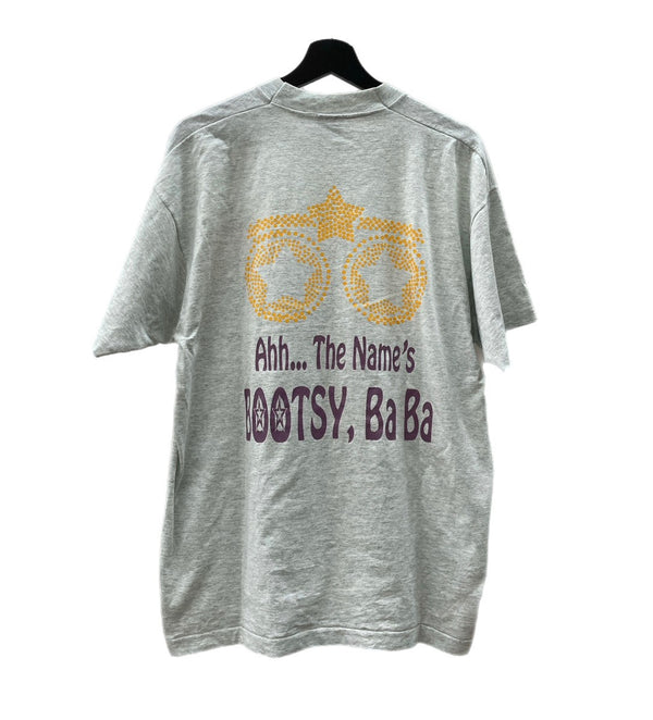 バンド band 90's 90年代 BOOTSY COLLINS ブーツィー・コリンズ ファンク バンT FRUIT OF THE LOOM 霜降り 灰色 Tシャツ プリント グレー XLサイズ 104MT-1230