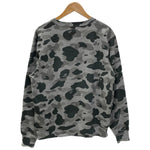 アベイシングエイプ A BATHING APE Camo Ape Head Crewneck Sweatshirt 001SWK801005M スウェット グレー Lサイズ 201MT-4795