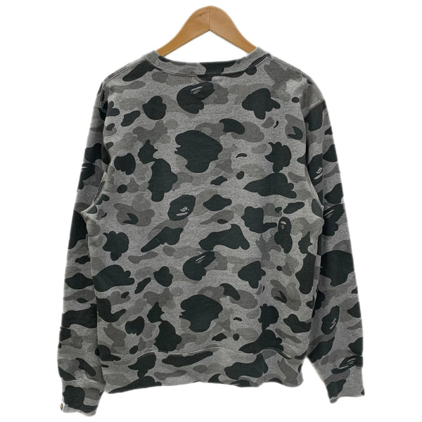 アベイシングエイプ A BATHING APE Camo Ape Head Crewneck Sweatshirt 001SWK801005M スウェット グレー Lサイズ 201MT-4795