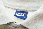 ナイキ NIKE Vintage Nike 80s 80's 80年代 80s後期 紺タグ 襟付き カマボコロゴ ワッペン ツートーン スウェット スウェット グレー LLサイズ 103MT-1823