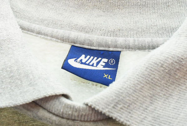 ナイキ NIKE Vintage Nike 80s 80's 80年代 80s後期 紺タグ 襟付き カマボコロゴ ワッペン ツートーン スウェット スウェット グレー LLサイズ 103MT-1823