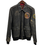 【曜日割引対象外】 アヴィレックス AVIREX A-2 レザー フライトジャケット ジャケット ブラウン 40サイズ 201MT-4518 VB