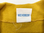 ケボズ Keboz BB SMALL WAPPEN SWEAT MOCKNECK YELLOW プルオーバー モックネック トレーナー スウェット ロゴ イエロー Sサイズ 101MT-2303