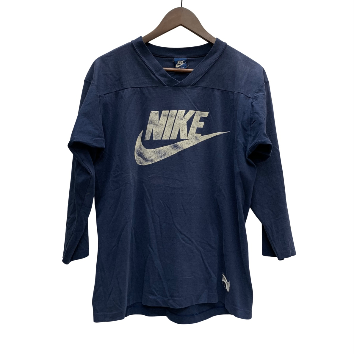 NIKE USA 製 紺タグ フットボールT 80年代ビンテージ NIKE ナイキ 紺