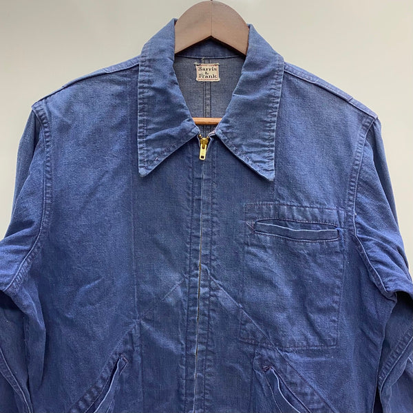 【曜日割引対象外】 ハリスアンドフランク HARRIS&FRANK ~70's デニムワークジャケット ジャケット ネイビー 201MT-4123 VB