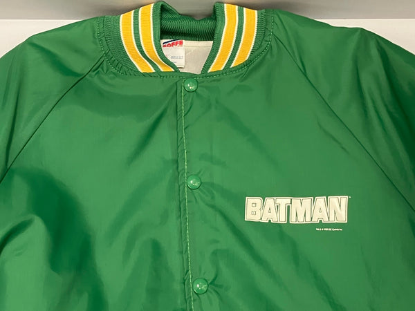 ヴィンテージ vintage 80's 80s 80年代  SOFEE BADMAN ©1989 DC Comics バットマン スタジャン MADE IN USA アメリカ製 - ジャケット グリーン フリーサイズ 101MT-3277