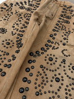 ラルフローレン RalphLauren Denim & Supply STUDS DOUBLE KNEE WORK PANTS スタッズ ダブル ニー ワーク パンツ ジップフライ 加工 ズボン 茶 総柄 ボトムスその他 ブラウン サイズ 28/32 104MB-379