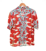 サンサーフ SUN SURF 花柄 ALOHA SHIRT アロハ シャツ オープンカラー レーヨンシャツ SS32708 半袖シャツ レッド Mサイズ 103MT-2715