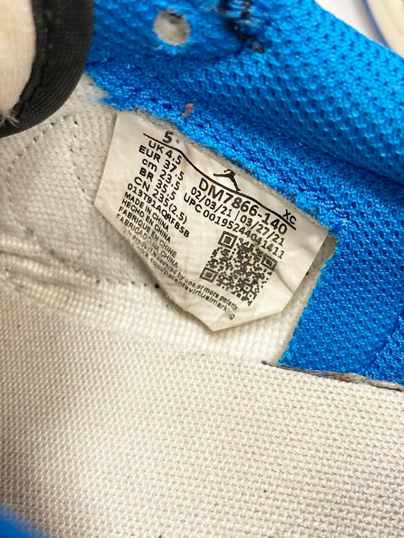 ジョーダン JORDAN Travis Scott × Fragment × Nike Air Jordan 1 Low OG SP Military Blue トラヴィススコット × フラグメント × ナイキ エアジョーダン1 ロー OG SP ミリタリー ブルー DM7866-140 レディース靴 スニーカー ホワイト 23.5cm 101sh-2105