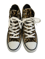 コンバース CONVERSE LEOPARD HI BROWN レオパード HI ブラウン 豹柄 ヒョウ柄 ファー  レディース靴 スニーカー ブラウン 23cm 101sh-2366