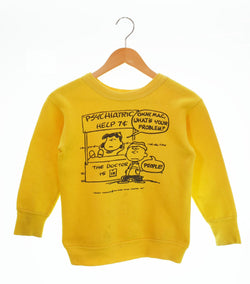 ヴィンテージ Vintage 60s 60's 60年代 USA製 PEANUTS  ビンテージ スヌーピー 染み込みプリントスウェット  スウェット イエロー Lサイズ 103MT-2208