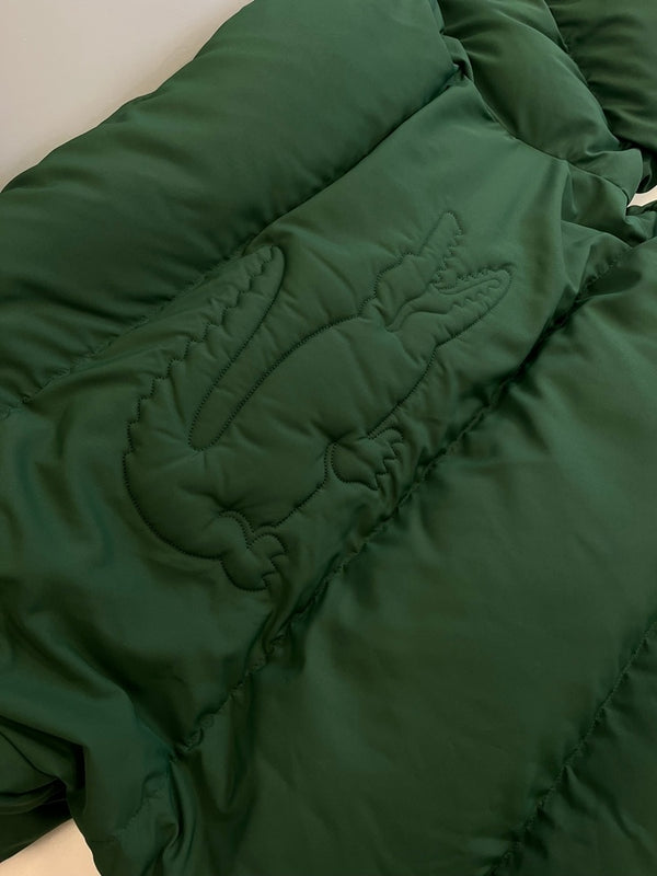 ラコステ LACOSTE バックステッチショートダウンジャケット 緑 BH4484 FR52 ジャケット グリーン 101MT-5011
