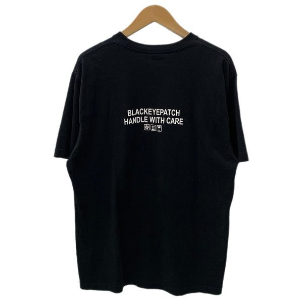 ブラックアイパッチ BlackEyePatch ラインストーン 取扱注意 Tシャツ ブラック Lサイズ 201MT-4095