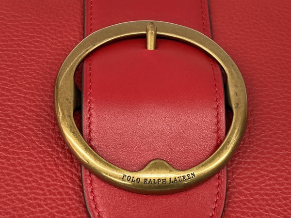 ラルフローレン RalphLauren POLO ポロ Pebbled Leather Lennox Bag ペブルドレザー レノックスバッグ スモール クロスボディ 斜め掛け RED 赤 バッグ レディースバッグ ショルダーバッグ・メッセンジャーバッグ ロゴ レッド 104B-61