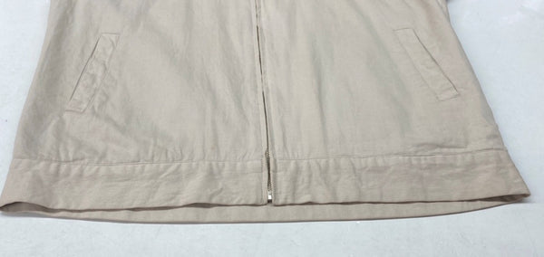 ヒューストン HOUSTON  bowling jacket ボウリング ジャケット 背面ボーリング刺繍 白茶 ジャケット 刺繍 ベージュ Lサイズ 104MT-1345