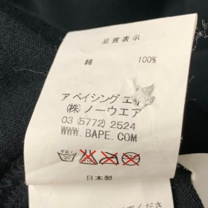 アベイシングエイプ A BATHING APE プレイボーイ play boy ポロシャツ コラボ 半袖シャツ ブラック Lサイズ 201MT-4313