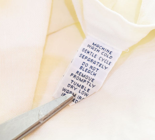 ラルフローレン RalphLauren 90s 90's Polo by Ralph Lauren LINEN×SILK リネン シルク シャツL/S White 長袖シャツ ホワイト Sサイズ 103MT-2675