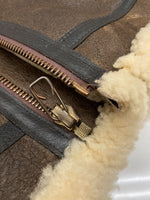 アビレックス AVIREX B-3 MOUTON FLIGHT JACKET ムートン フライト ジャケット ボア ジップアップ 軍物 アウター 茶 33H5595 サイズ 40 ジャケット 無地 ブラウン 104MT-1711