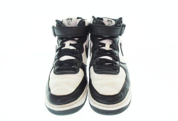 ナイキ NIKE Stussy Air Force 1 Mid Black and Light Bone ステューシー  エアフォース1 ミッド スニーカー DJ7840-002 メンズ靴 スニーカー ホワイト 27.5cm 103S-984