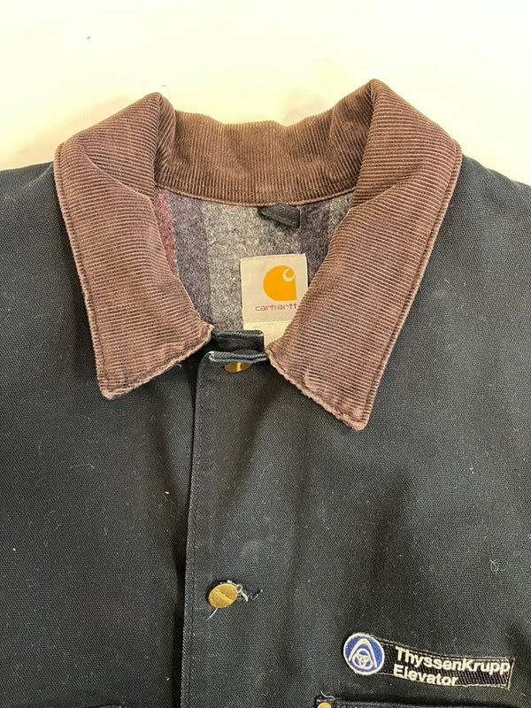 カーハート Carhartt 90s~00s CHORE COAT ミシガンチョアコート ブラック カバーオール 裏地ブランケット 黒 C01 BLK ジャケット ブラック 101MT-5313
