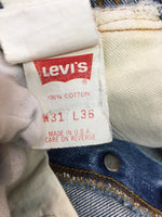 【曜日割引対象外】リーバイス Levi's 501　USA　バレンシア工場555　ビッグE デニム 無地 ブルー 　サイズ31