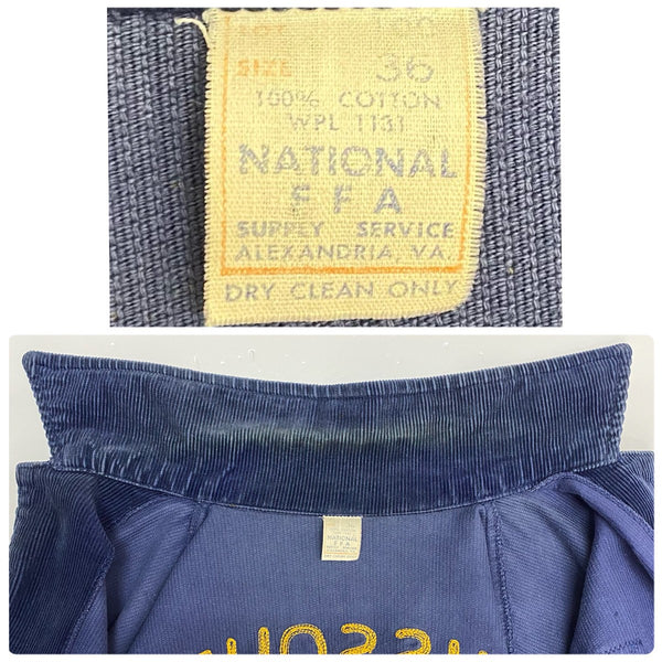 【曜日割引対象外】 ヴィンテージ vintage FFA ファーマーズジャケット コーデュロイ ジャケット ネイビー 36サイズ 201MT-4296 VB