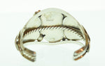 ナバホ NAVAJO RED GUERRO STERLING バングル ブレスレット メンズジュエリー・アクセサリー バングル シルバー 103G-192