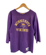 チャンピオン Champion 80s～ ヴィンテージ Vintage トリコタグ  US古着 MINNESOTA VIKINGS 半端丈 ロンT パープル Mサイズ 101MT-3394