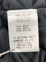 アベイシングエイプ A BATHING APE × EBBETS FIELD FLANNELS エベッツ フィールド フランネルズ ウール スタジャン 灰 6863-141-019 ジャケット 刺繍 グレー Mサイズ 104MT-2153