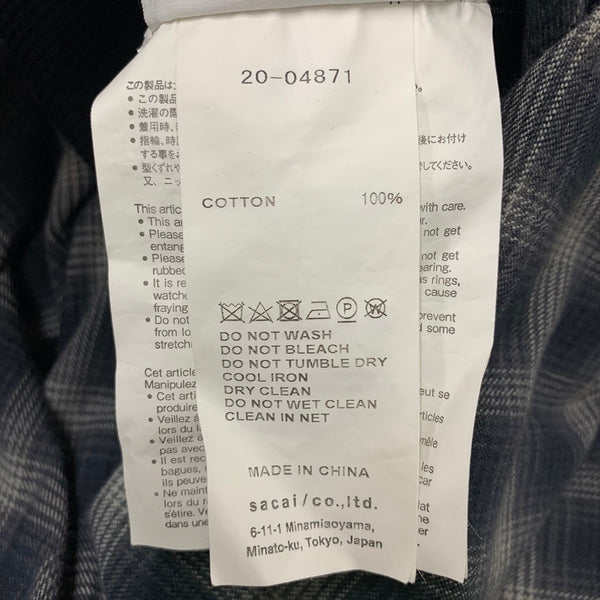 サカイ sacai 20AW シャツドッキングニット 20-04871 セーター ブラック 201LT-450