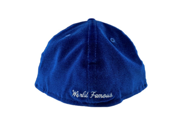 シュプリーム SUPREME 22AW Velour Box Logo New Era ベロア ボックス ロゴ ニューエラ ベースボールキャップ 帽子 青 帽子 メンズ帽子 キャップ 刺繍 ブルー 104H-48