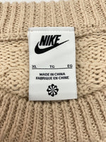 ナイキ NIKE CABLE KNIT SWEATER L/S ケーブル ニット セーター スウッシュ 薄茶色 DQ5177-206 セーター ロゴ ベージュ XLサイズ 104MT-633