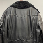 【曜日割引対象外】 ハーレーダビッドソン HARLEY-DAVIDSON 襟ボア ダブルライダース レザー ジャケット ブラック 38サイズ 201MT-4499 VB