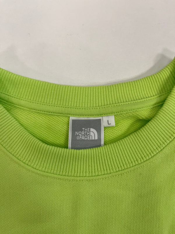 ノースフェイス THE NORTH FACE ヘザースウェットクルー トレーナー クルーネック シャープグリーン 黄緑 NTW12232 スウェット グリーン Lサイズ 101LT-227