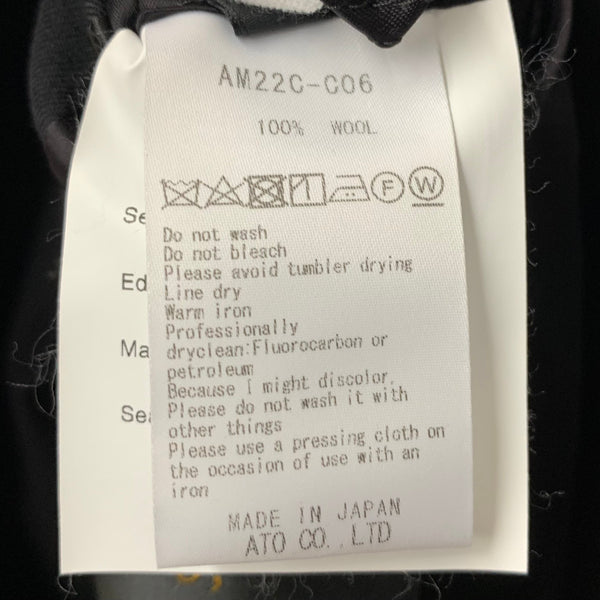 アトウ ato WOOL TRENCH COAT AM22C-C06 コート ブラック 48サイズ 201MT-3612