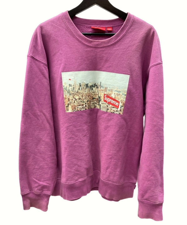 シュプリーム SUPREME 20AW Aerial Crewneck エアリアル クルーネック ロゴ Bright Purple 紫 スウェット プリント パープル Mサイズ 104MT-749