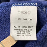 アベイシングエイプ A BATHING APE sta スター ジップアップ スウェット パーカー ブルー Lサイズ 201MT-4311