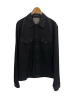 ヨウジ ヤマモト YOHJIYAMAMOTO POUR HOMME 21SS WOOL GABARDINE STANDARD BLOUSON ウールギャバ  トラッカージャケット HD-Y02-100 表記サイズ3 ジャケット ブラック 101MT-5162